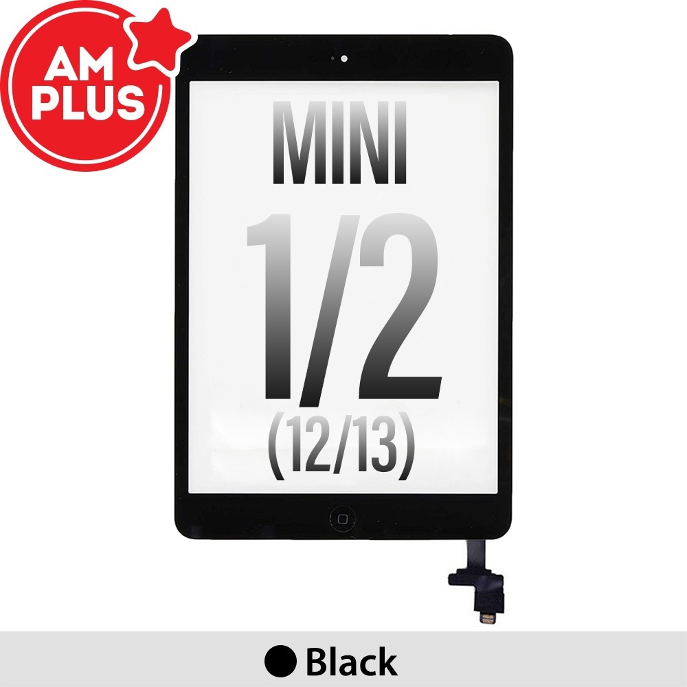AMPLUS Touch Screen Digitizer with IC Connector*iPad Mini 1(2012) / Mini 2(2013)-Black