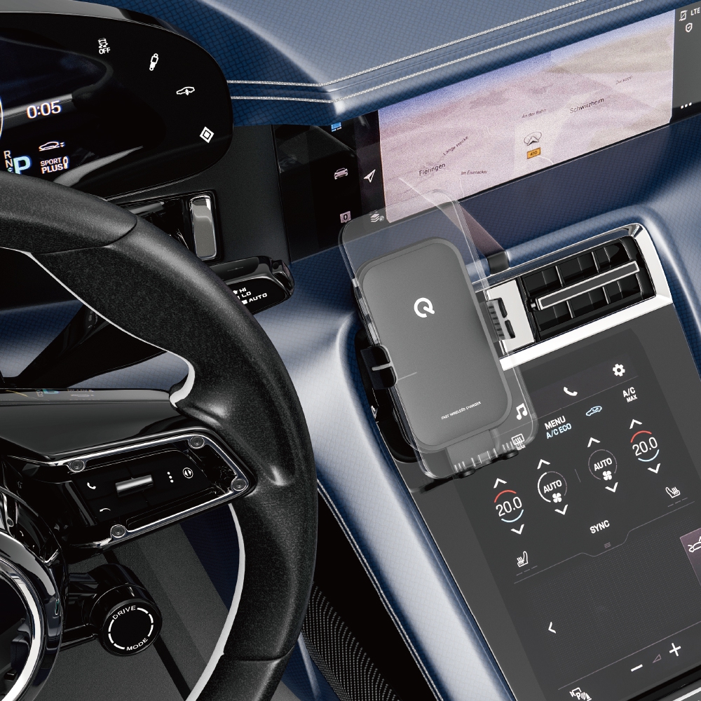 iQuick M5 15W Wireless Charging Touch Switch Auto-scaling Car Holder