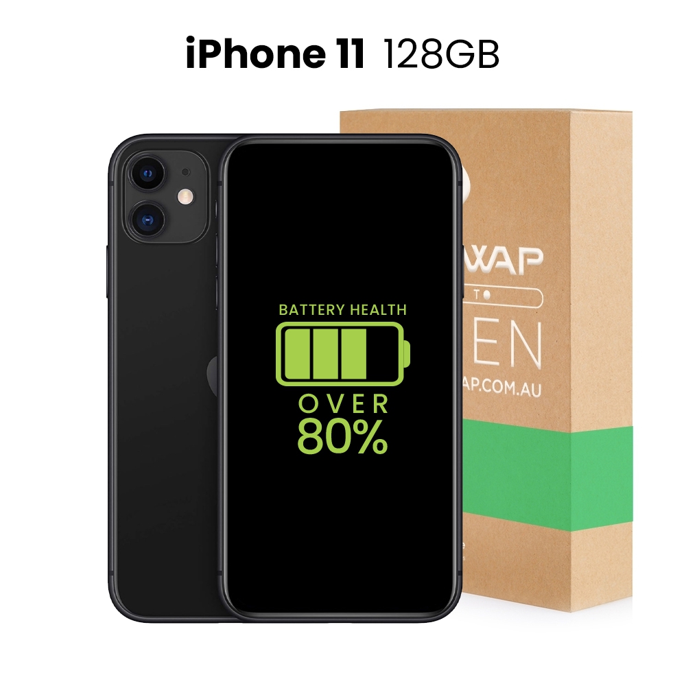 Apple Used Fully Functional iPhone 11 128GB Over 80% Battery Health - Grade C (Acceptable)