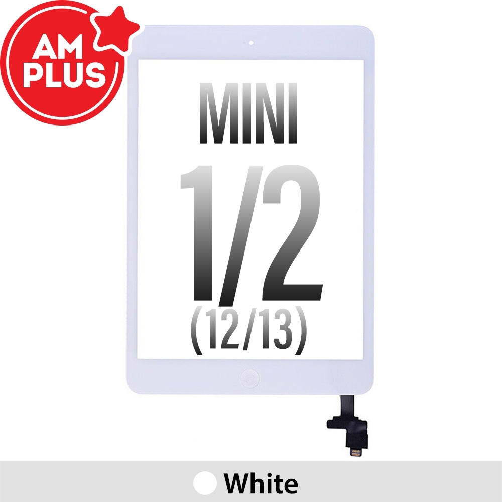 AMPLUS Touch Screen Digitizer with IC Connector*iPad Mini 1 (2012) / Mini 2 (2013)-White