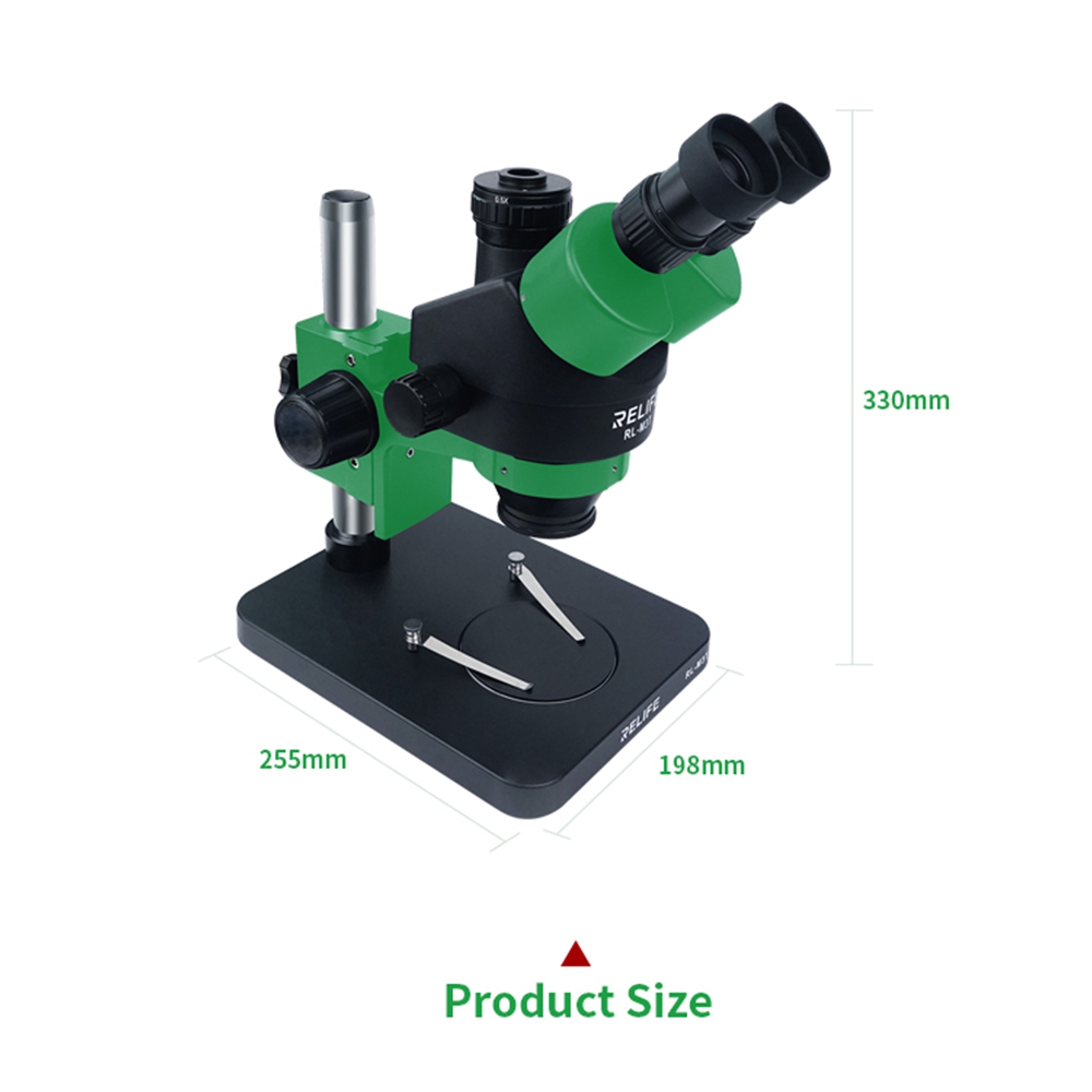 RELIFE RL-M3T-B1 Trinocular 7X-45X microscope for Mobile Phone Repair (Can be used with accessory mi