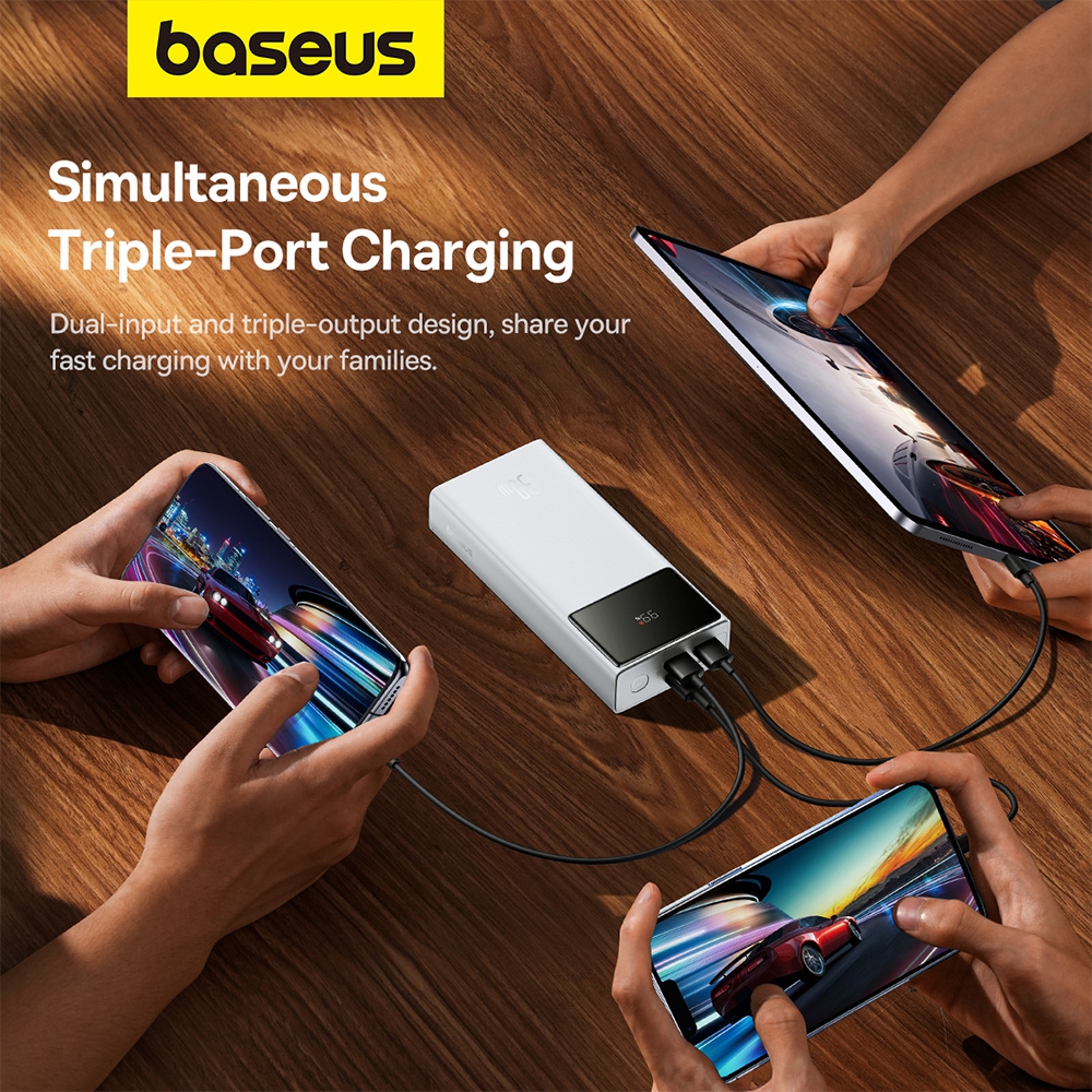 Baseus Star-Lord Digital Display Fast Charging Power Bank 20000mAh 30W-White