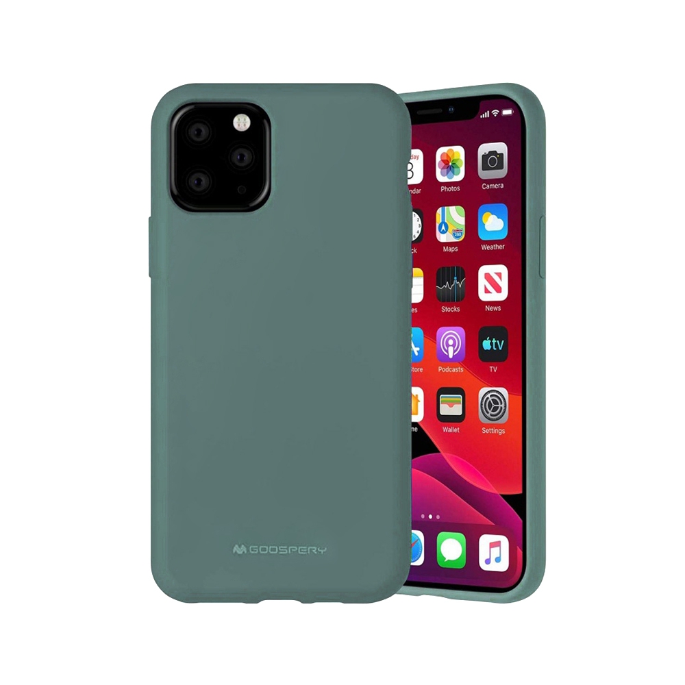 Mercury Silicone Cover Case for iPhone 11 Pro Max (6.5'')-Green