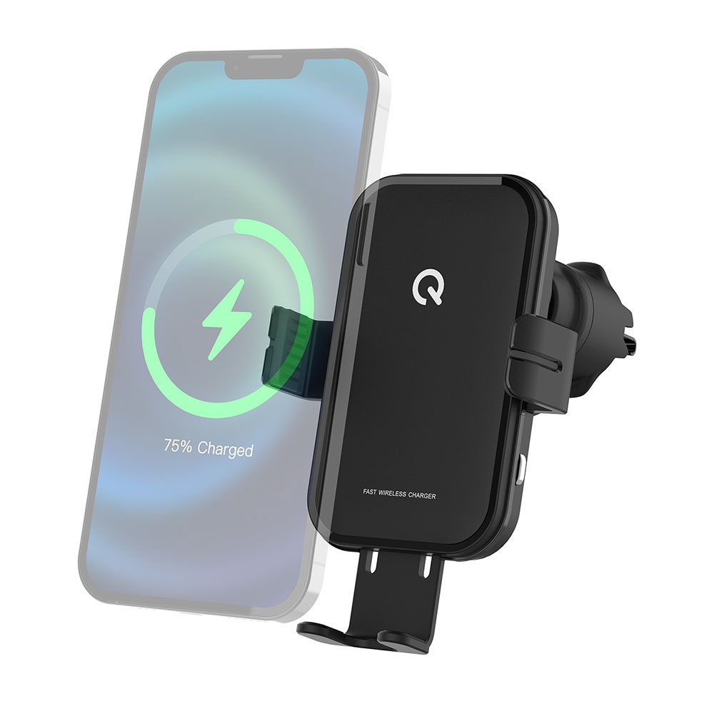 iQuick M5 15W Wireless Charging Touch Switch Auto-scaling Car Holder