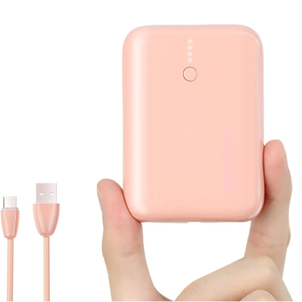MOVE SPEED Portable Charger Mini Cute Power Bank 10000mAh 22.5W (YSPBQ10-22)-Pink (Motherboard Upgra