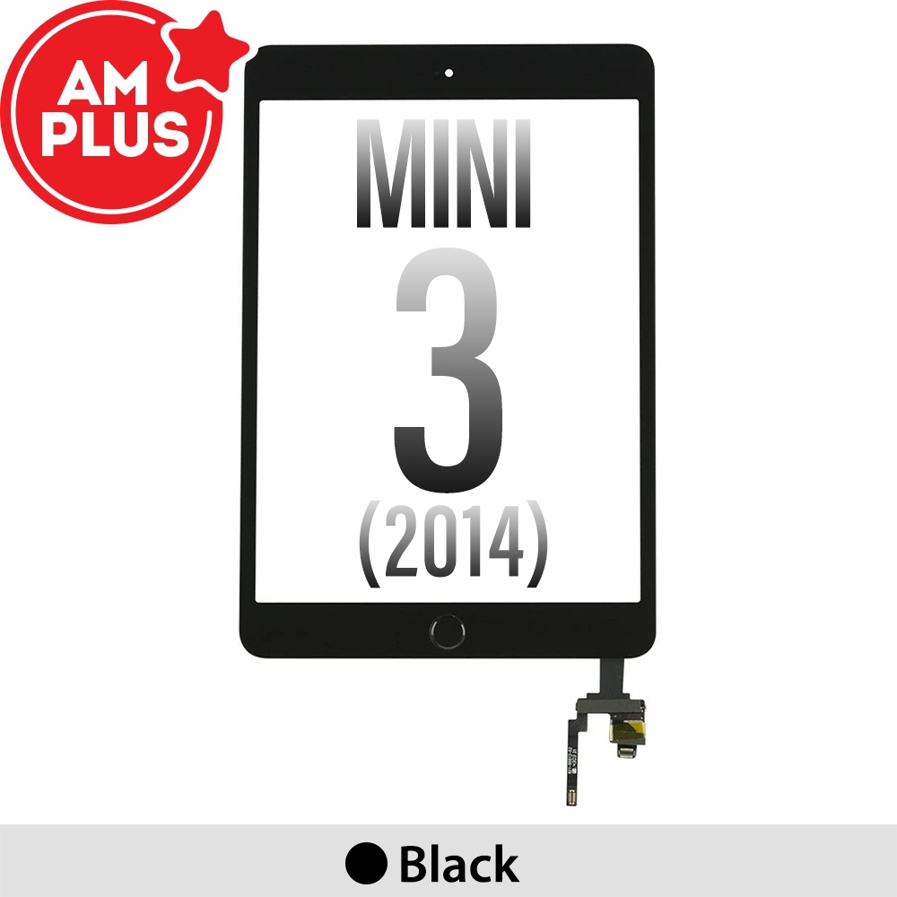 AMPLUS Touch Screen Digitizer with IC Connector*iPad Mini 3 (2014)-Black