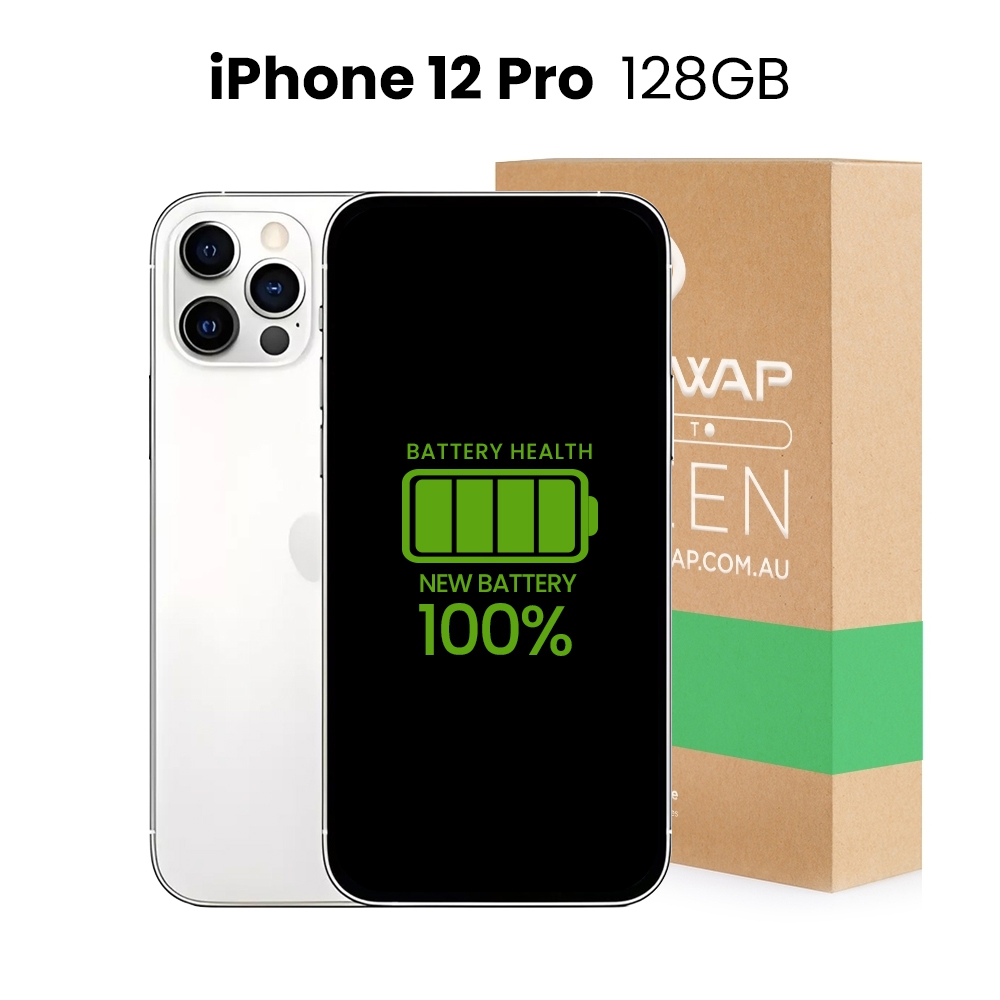 Apple Refurbished Fully Functional iPhone 12 Pro 128GB 100% New Battery - Grade C (Acceptable)-Pacif