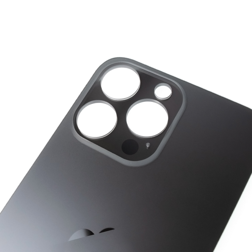 AMPLUS Rear Glass With 3M Adhesive Replacement for iPhone 14 Pro (Camera Frame Aseembly by Factory)-