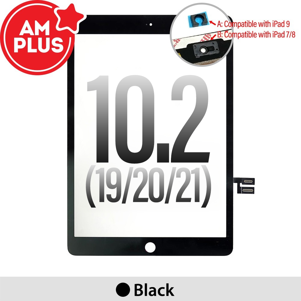 AMPLUS Touch Screen Digitizer with IC Connector*iPad 10.2 (2019) / (2020) / (2021)-Black